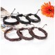 15pcs Braided Leather Bracelet For Men Women Cuff Wrap Bracelet Ethnic Tribal Bracelets Adjustable And Brown 15pcs Braided Leather Bracelet For Men Women Cuff Wrap Bracelet Ethnic Tribal Bracelets Adjustable And Brown